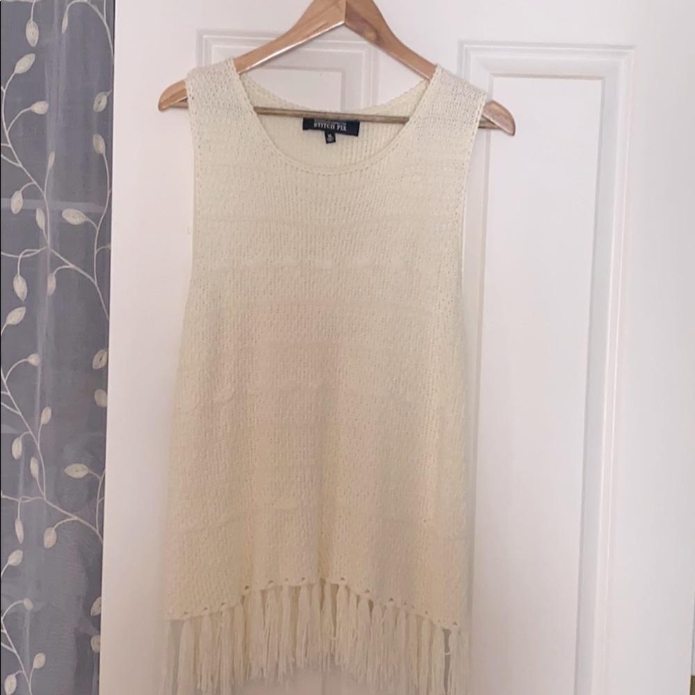 Crochet tank top.